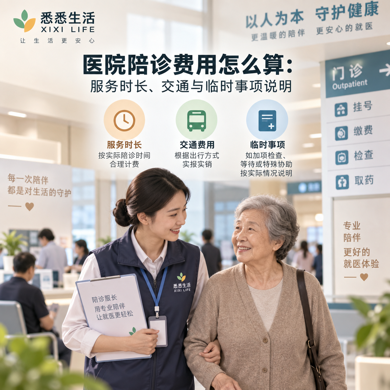 医院陪诊费用怎么算：服务时长、交通与临时事项说明