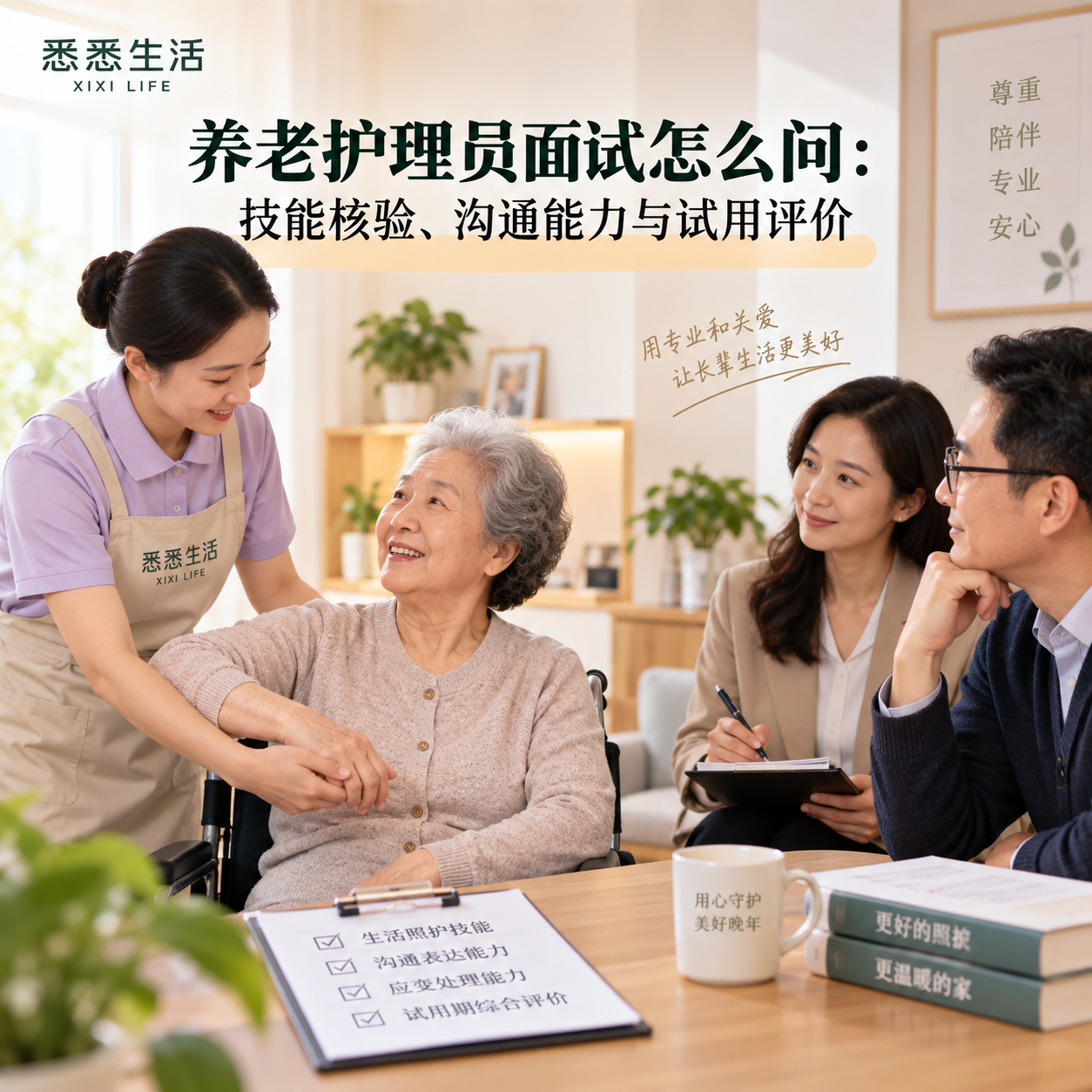 养老护理员面试怎么问：技能核验、沟通能力与试用评价