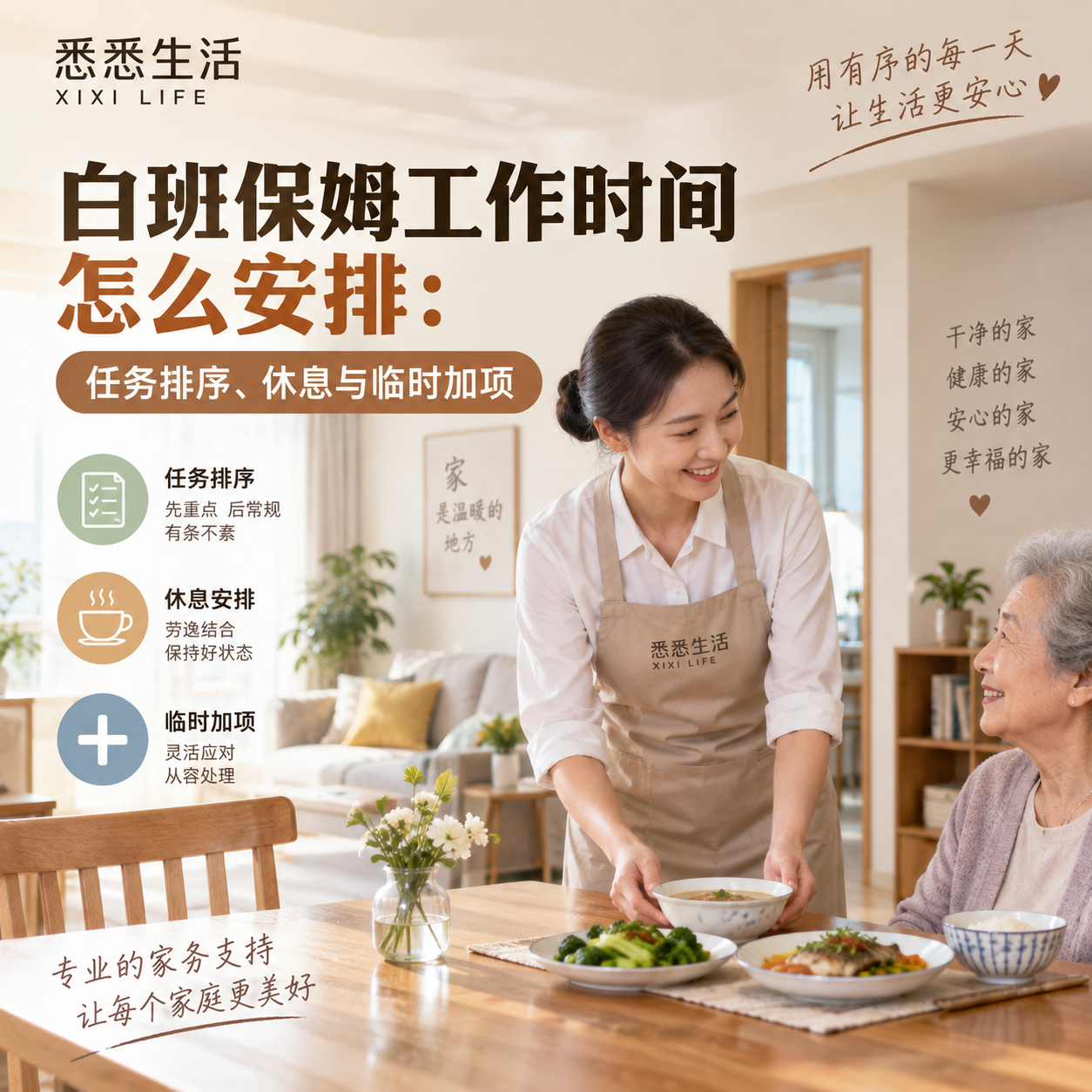 白班保姆工作时间怎么安排：任务排序、休息与临时加项