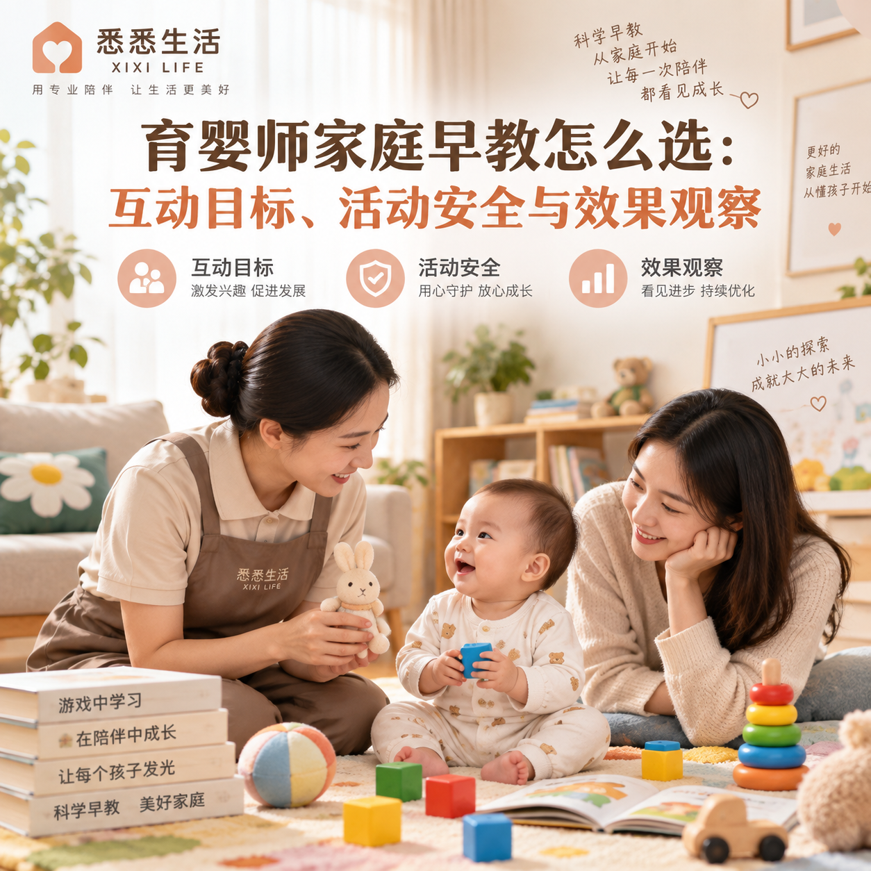育婴师家庭早教怎么选：互动目标、活动安全与效果观察