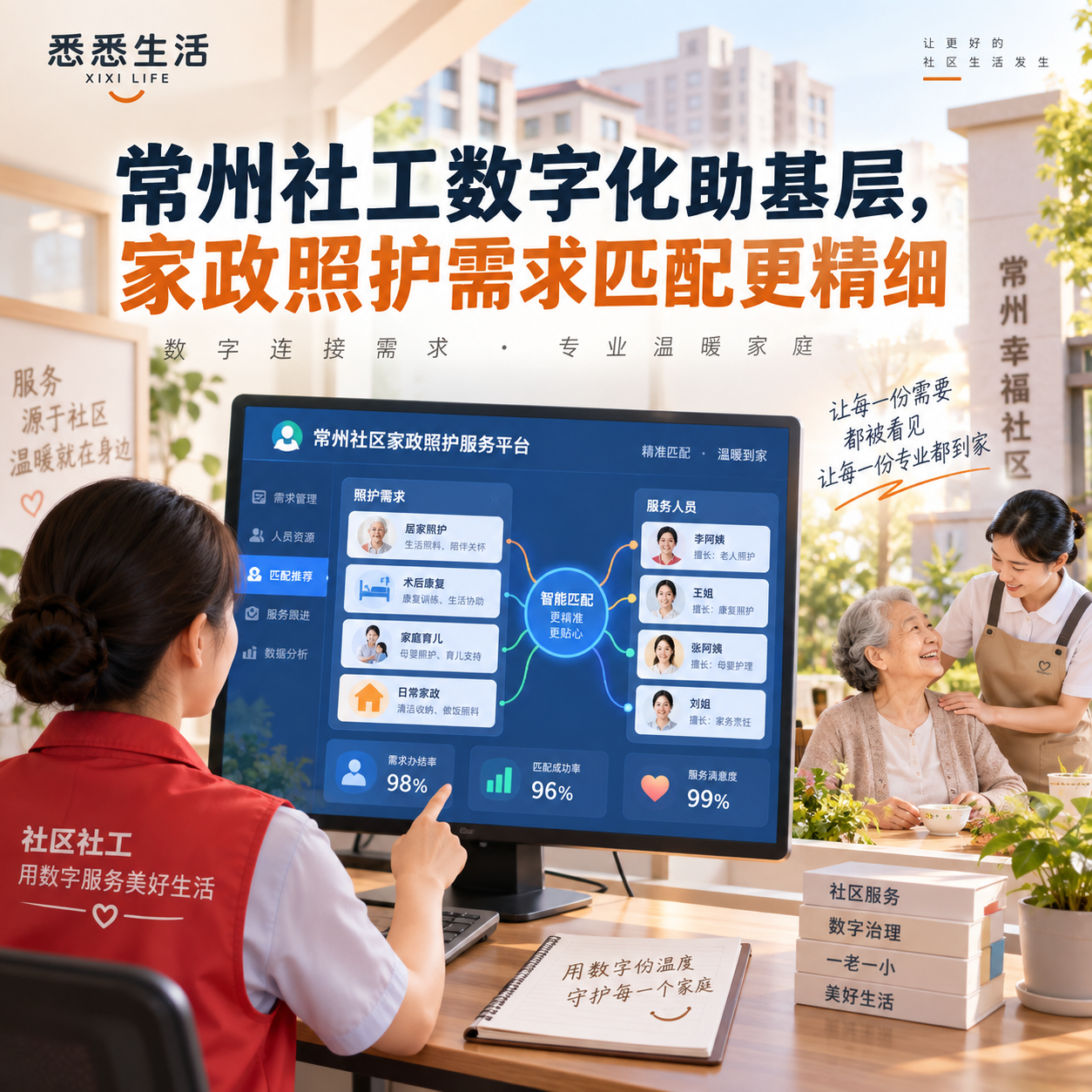 常州社工数字化助基层，家政照护需求匹配更精细