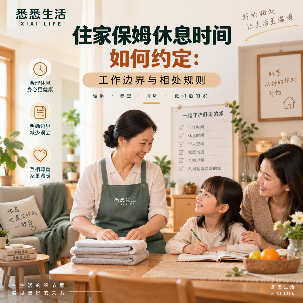 住家保姆休息时间如何约定：工作边界与相处规则