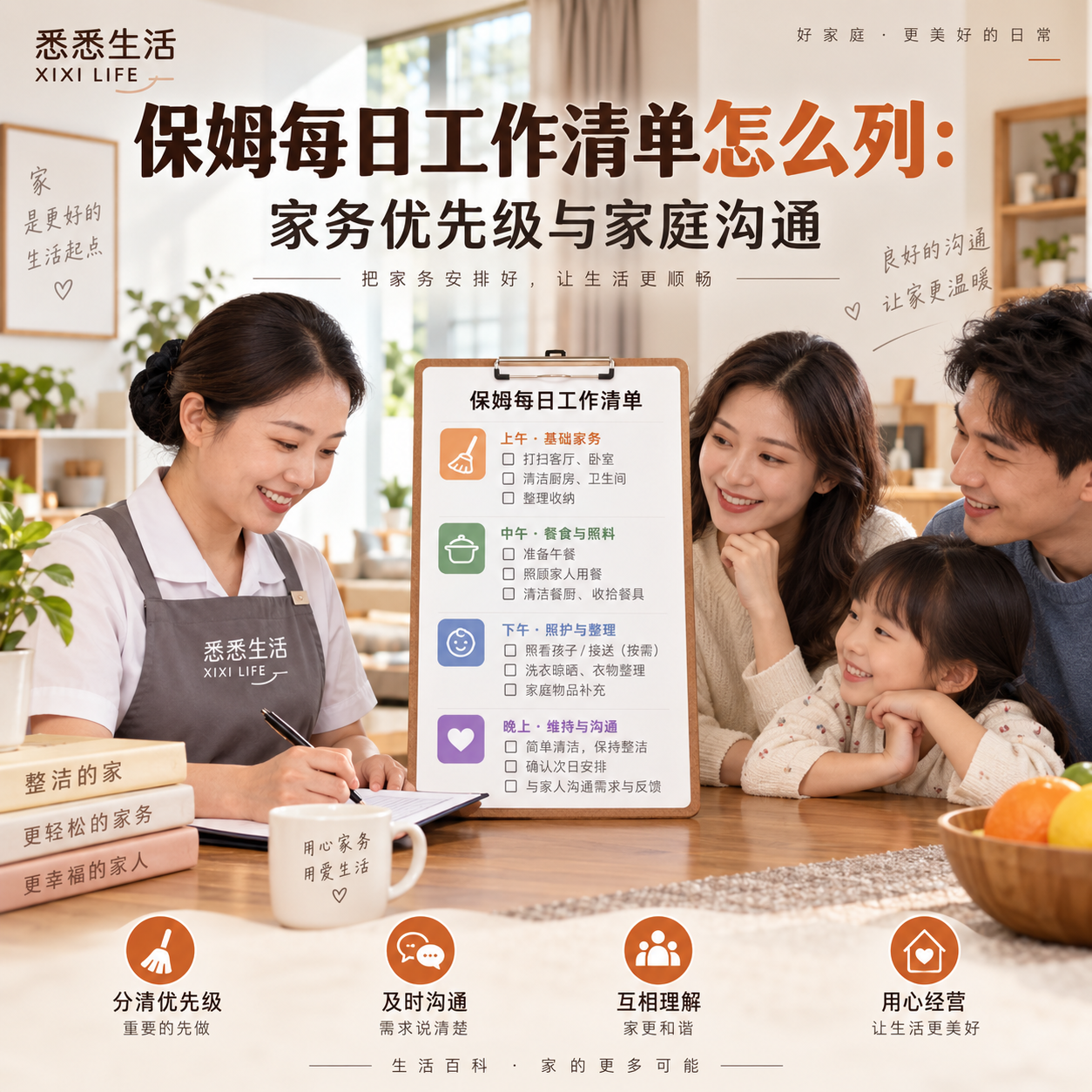 保姆每日工作清单怎么列：家务优先级与家庭沟通
