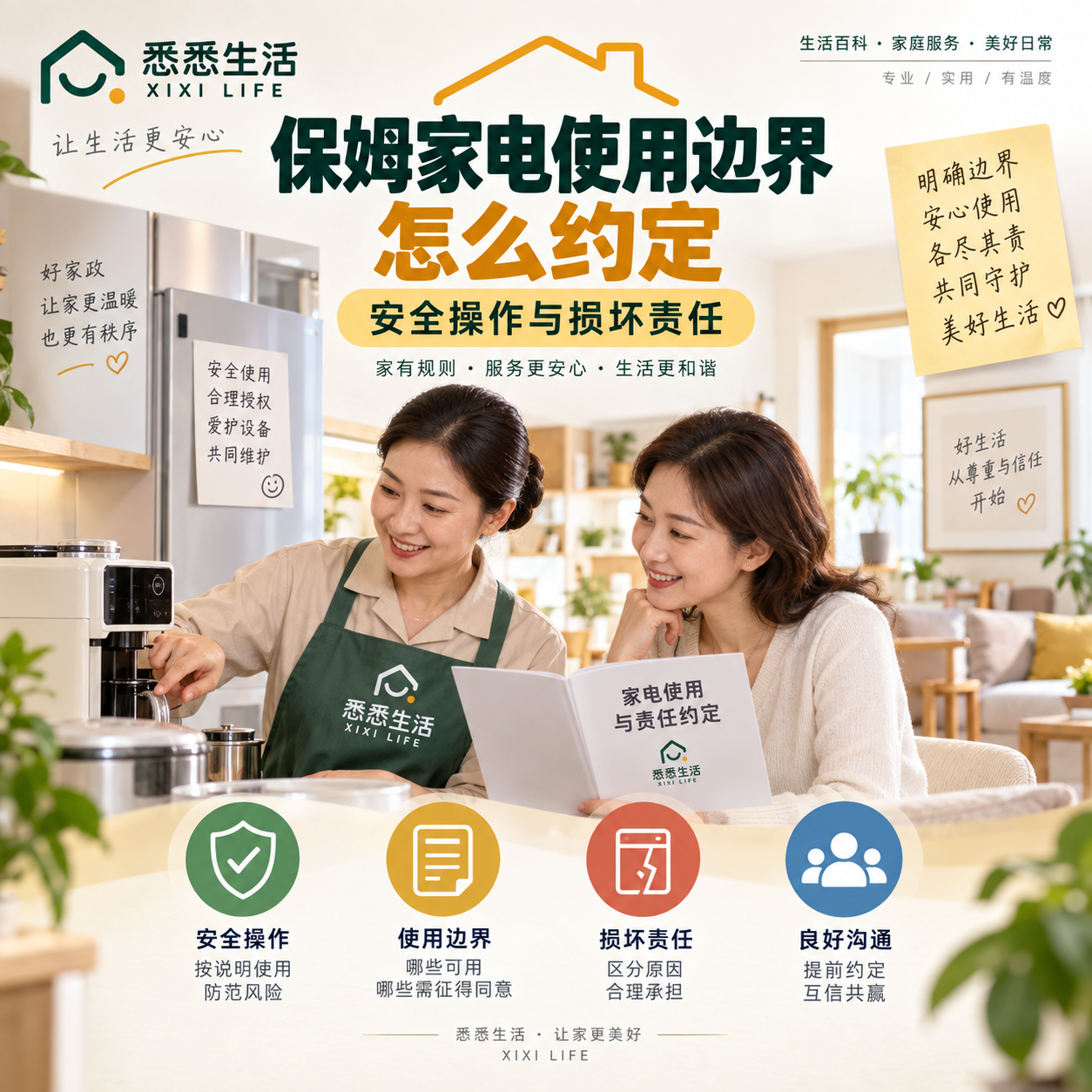 保姆家电使用边界怎么约定：安全操作与损坏责任