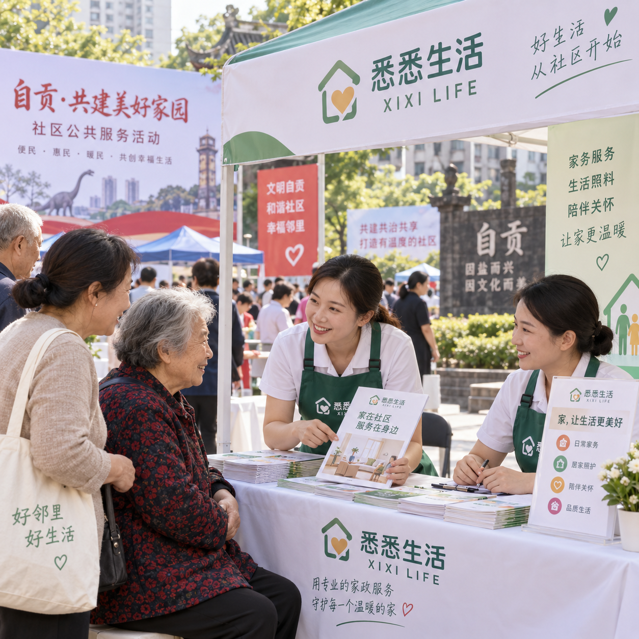 自贡巾帼家政进社区启动：30个服务站把便民服务送到家门口