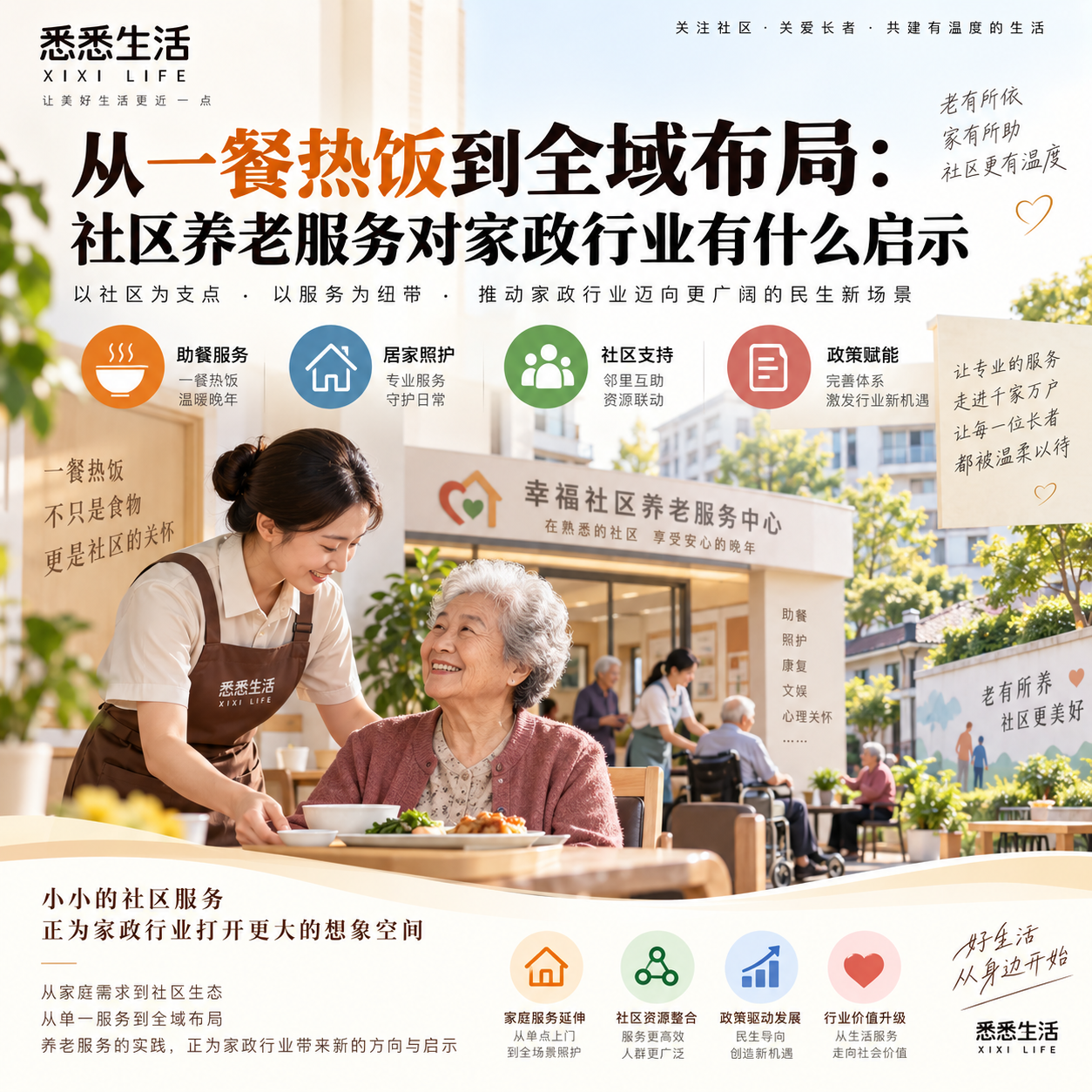 从一餐热饭到全域布局：社区养老给家政行业的启示