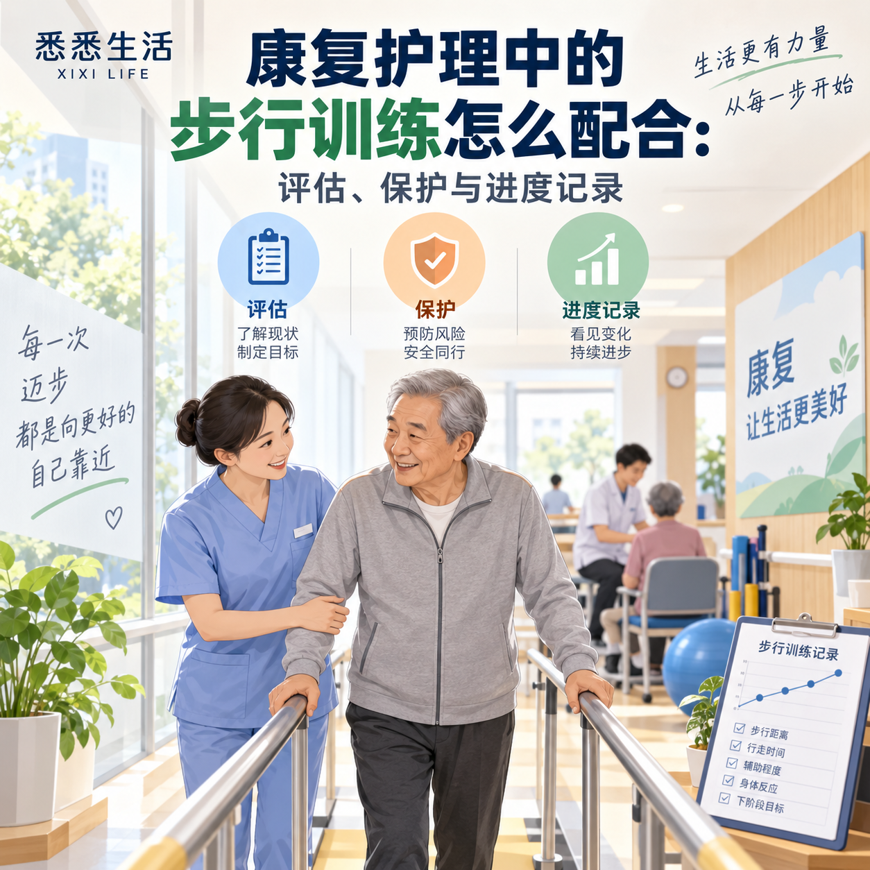 康复护理中的步行训练怎么配合：评估、保护与进度记录