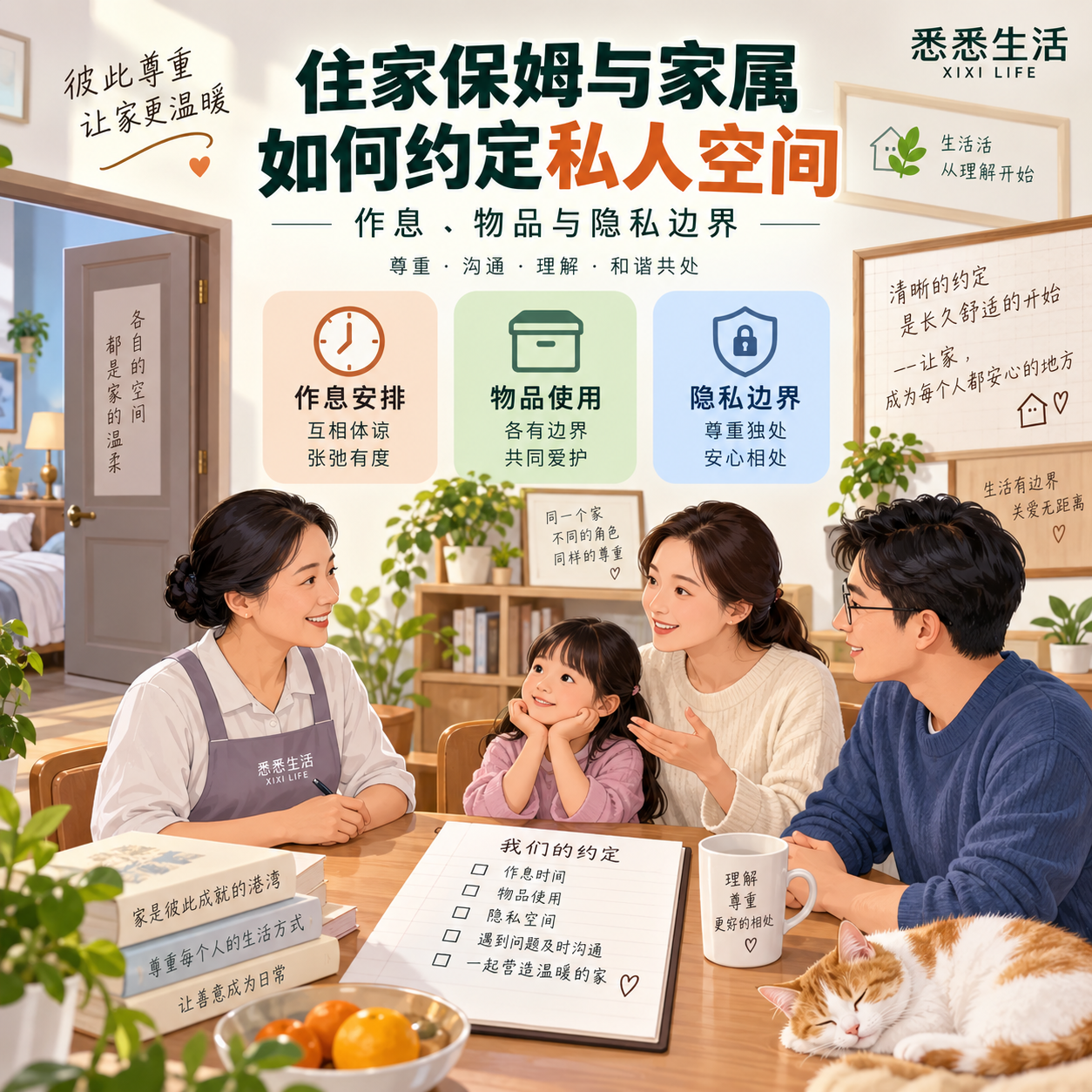 住家保姆与家属如何约定私人空间：作息、物品与隐私边界