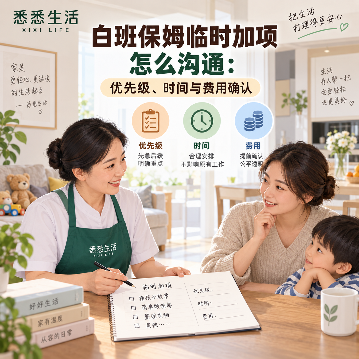 白班保姆临时加项怎么沟通：优先级、时间与费用确认