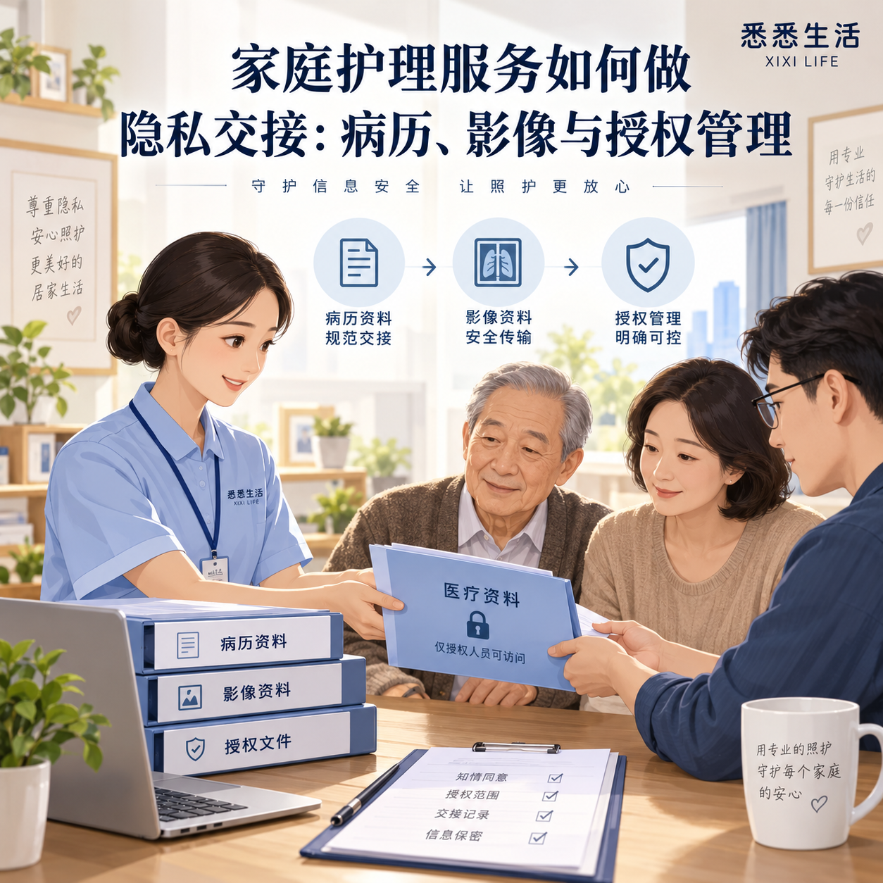 家庭护理服务如何做隐私交接：病历、影像与授权管理