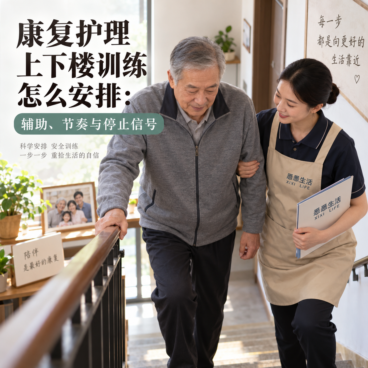 康复护理上下楼训练怎么安排：辅助、节奏与停止信号