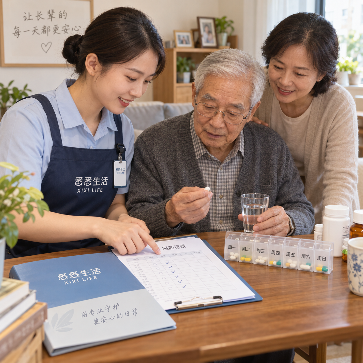 老人照护服药提醒怎么做：核对、记录与家属配合