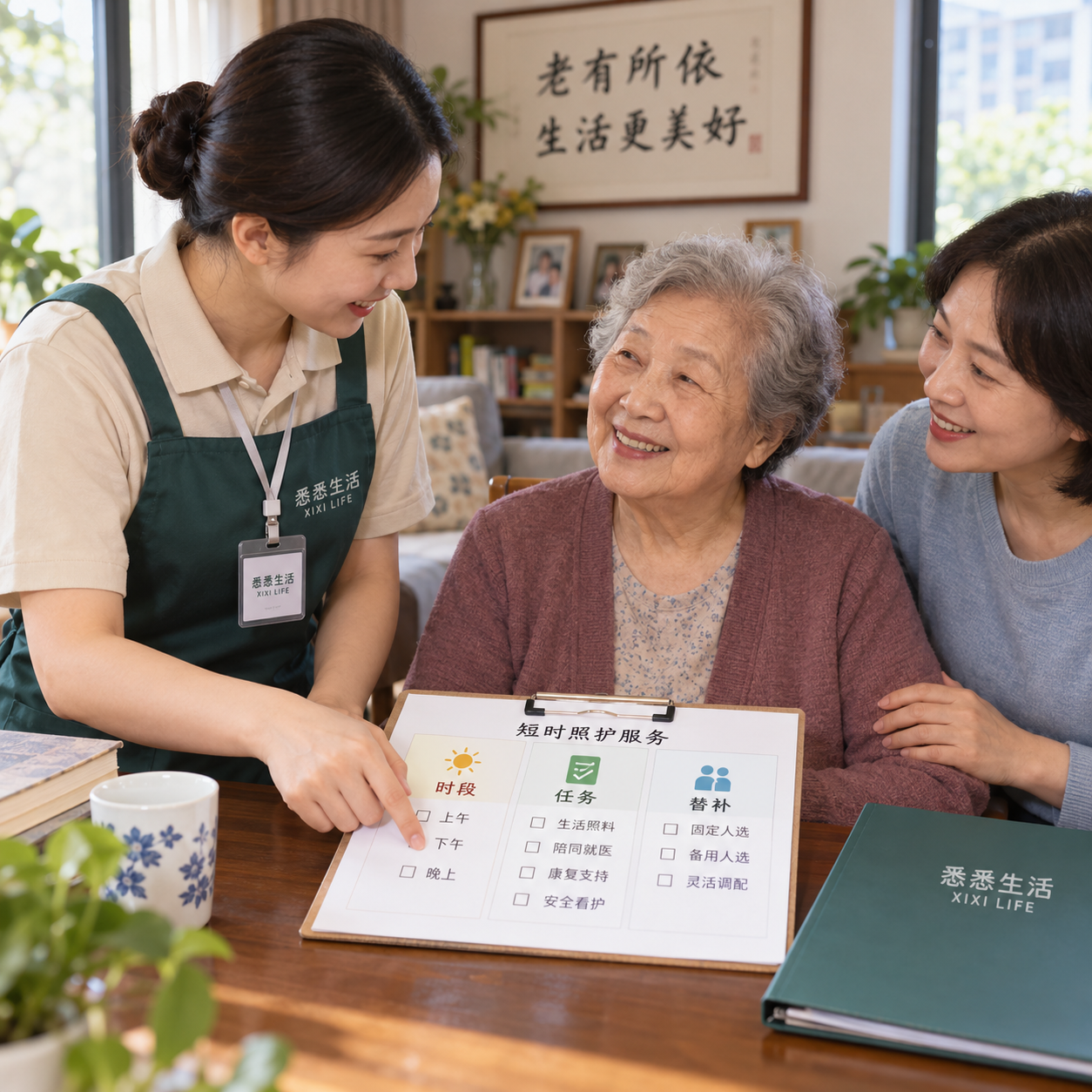 居家养老服务短时照护怎么选：时段、任务与替补