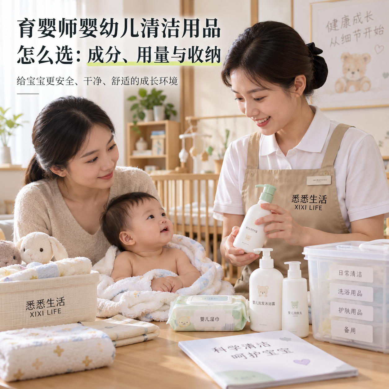 育婴师婴幼儿清洁用品怎么选：成分、用量与收纳