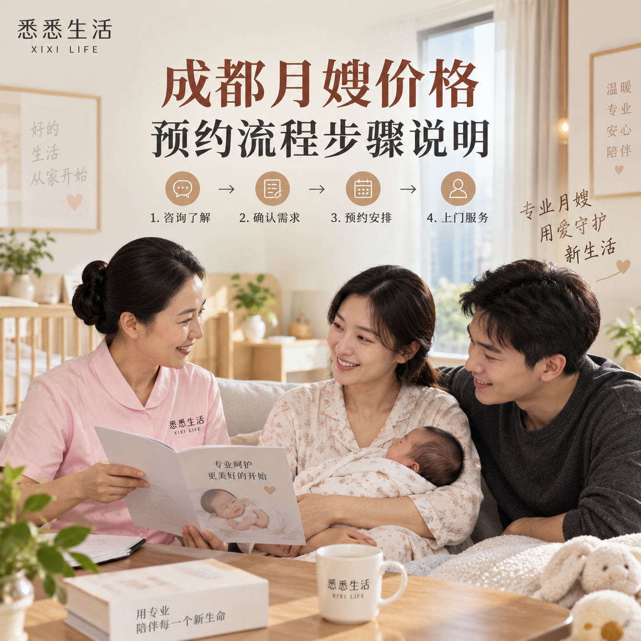 成都月嫂价格预约流程步骤说明