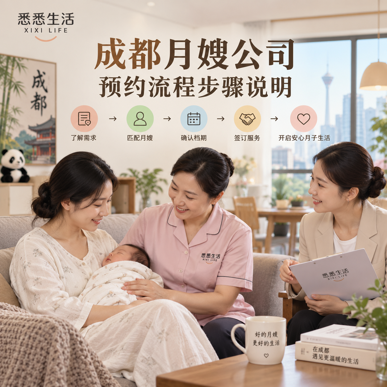 成都月嫂公司预约流程步骤说明