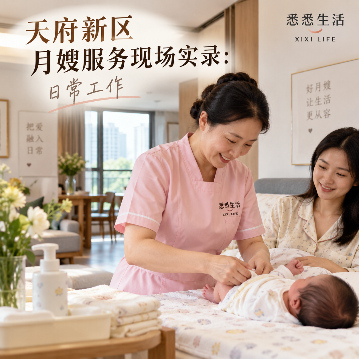 天府新区月嫂服务现场实录：日常工作