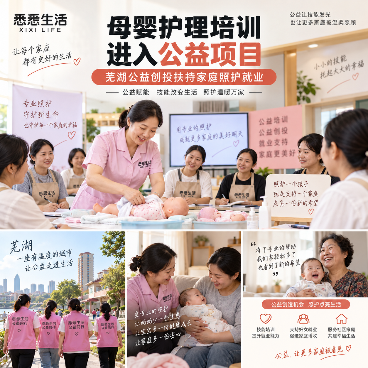 母婴护理培训进入公益项目：芜湖公益创投扶持家庭照护就业