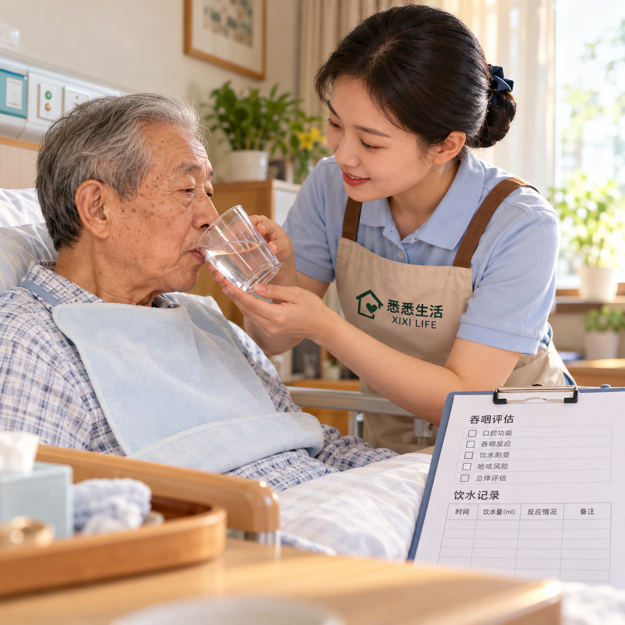 病人护理饮水协助怎么做：吞咽评估、姿势与记录