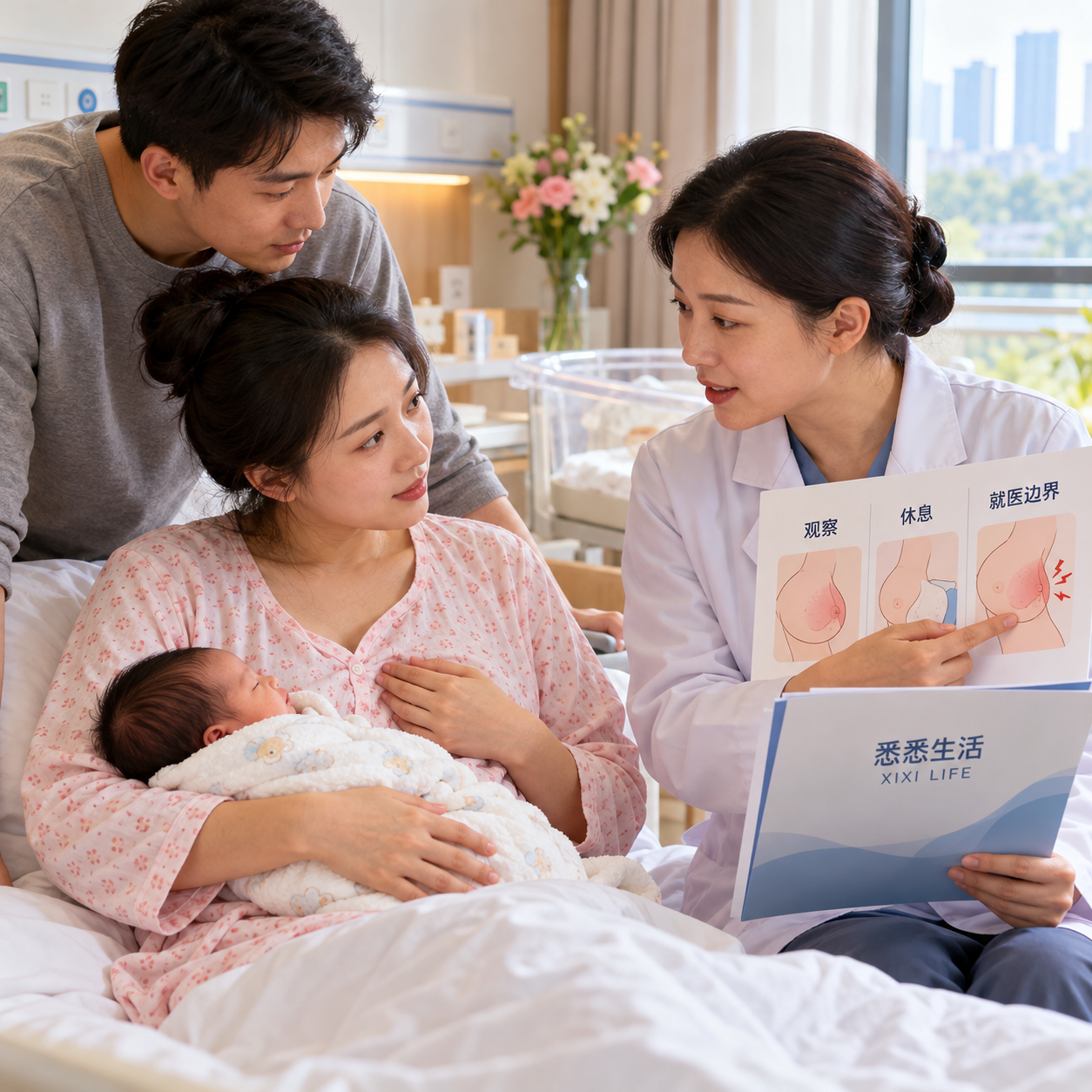 产后护理乳房胀痛怎么配合：观察、休息与就医边界