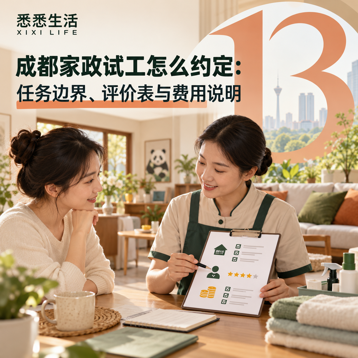 成都家政试工怎么约定：任务边界、评价表与费用说明