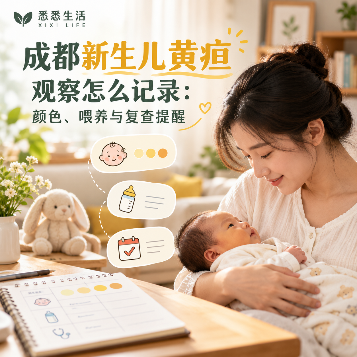 成都新生儿黄疸观察怎么记录：颜色、喂养与复查提醒