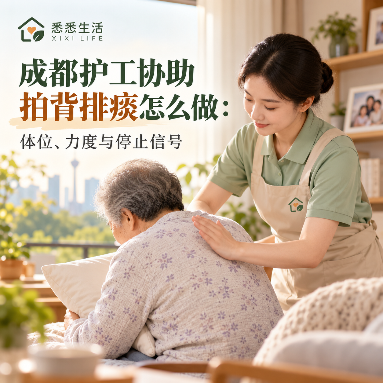成都护工协助拍背排痰怎么做：体位、力度与停止信号