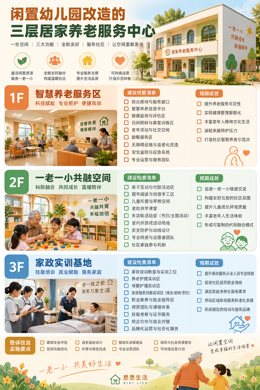 闲置幼儿园改成养老中心：福州长乐三楼设家政实训基地，打通培训到上门闭环