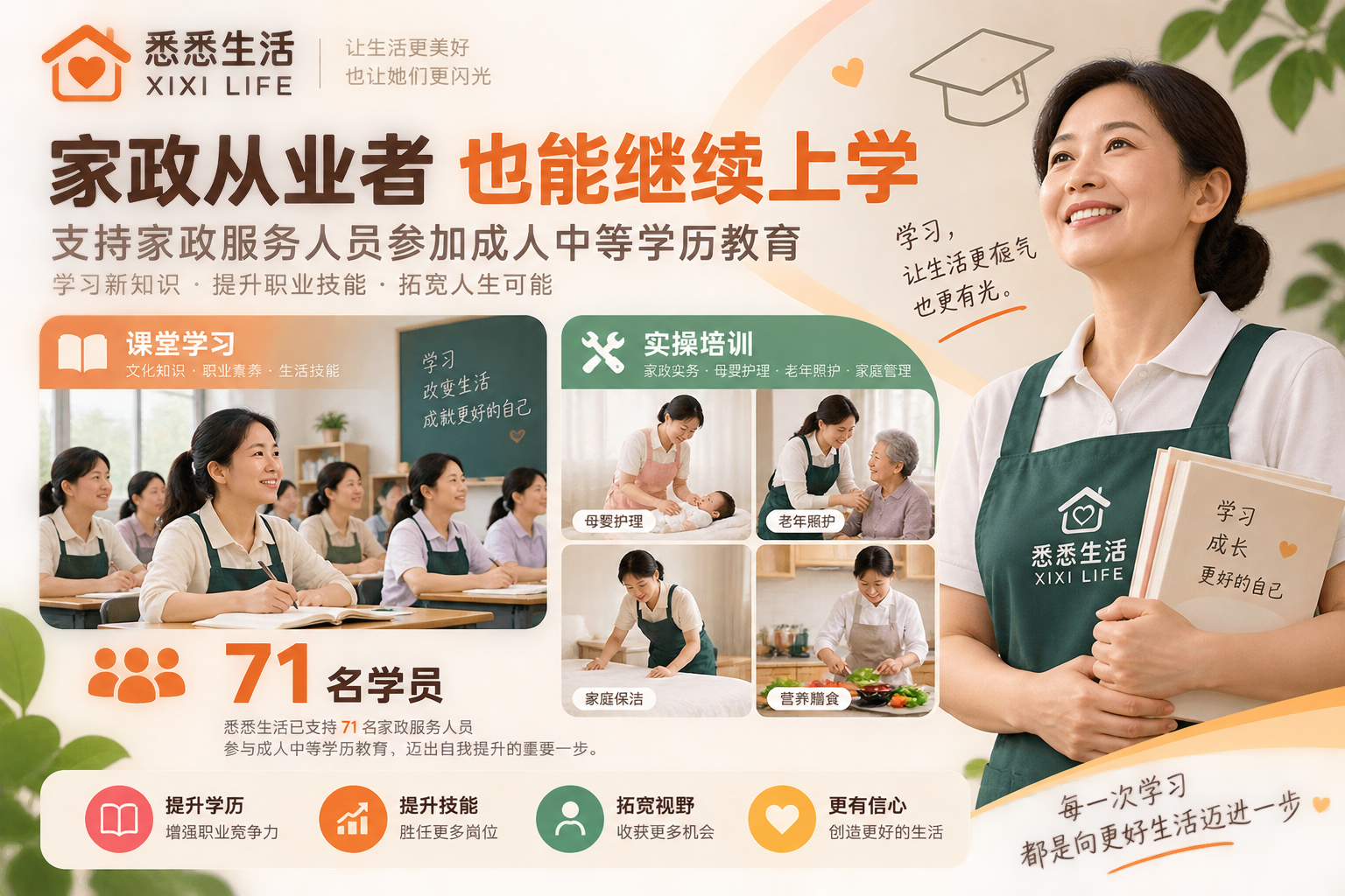 河北开办巾帼家政学历提升中专班：71名学员代表参训，推动从业者职业化转型