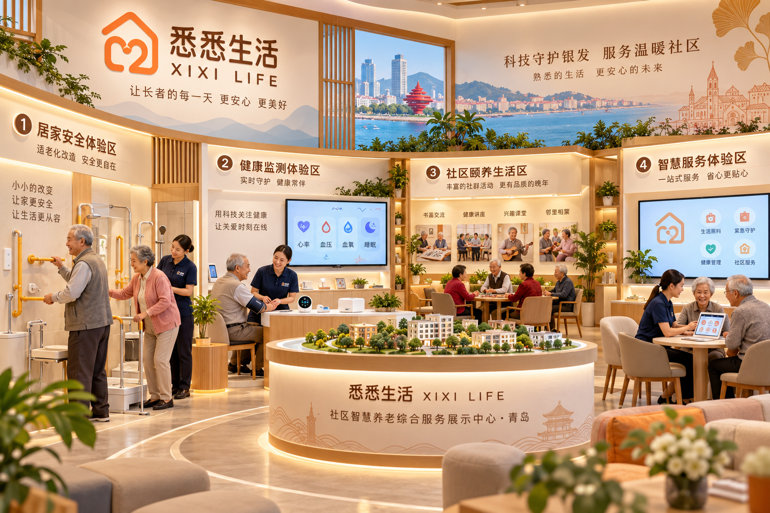 青岛社区办起适老化改造展馆：产品和服务搬进居民生活圈，老人下楼即可体验