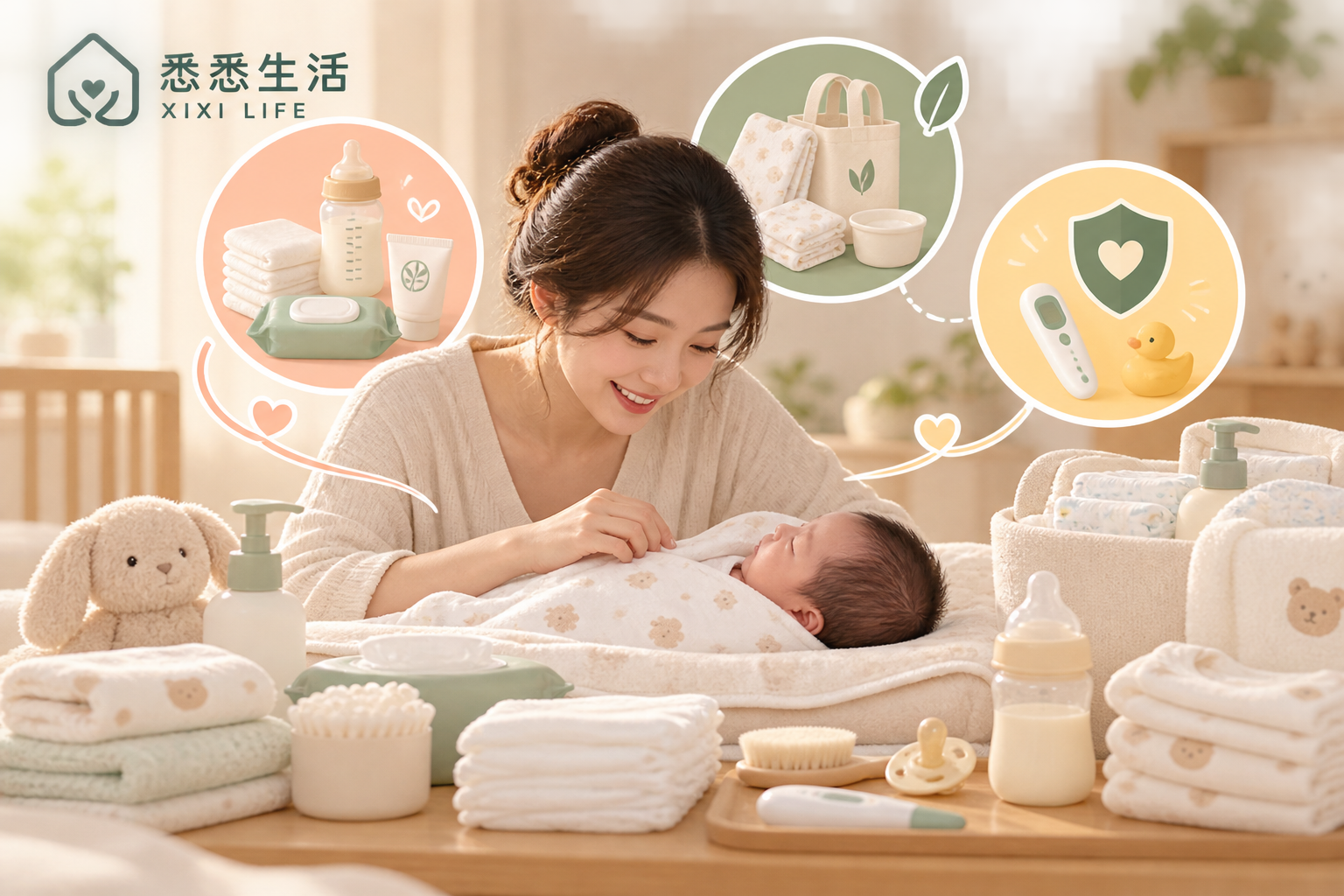 新生儿护理用品怎么准备：必需品、替代品与安全原则