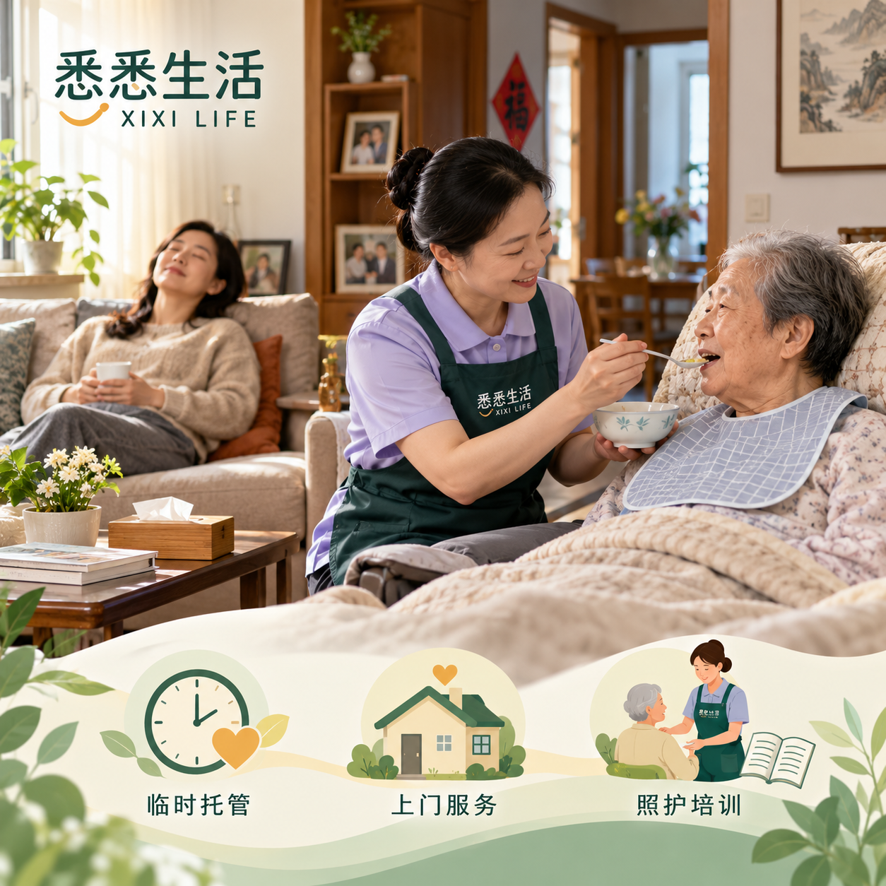 广汉失能老人喘息服务落地：临时托养和上门照护怎样为家庭照护者减压