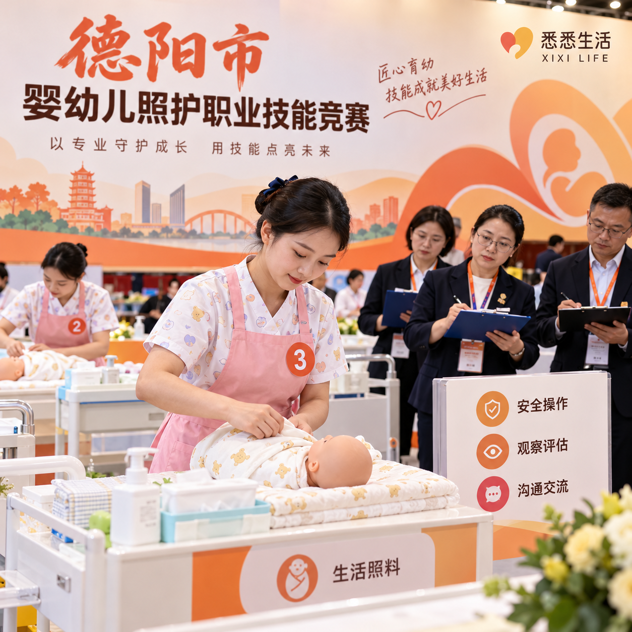 四川托育技能大赛在德阳举行：128名从业者比拼婴幼儿照护真功夫