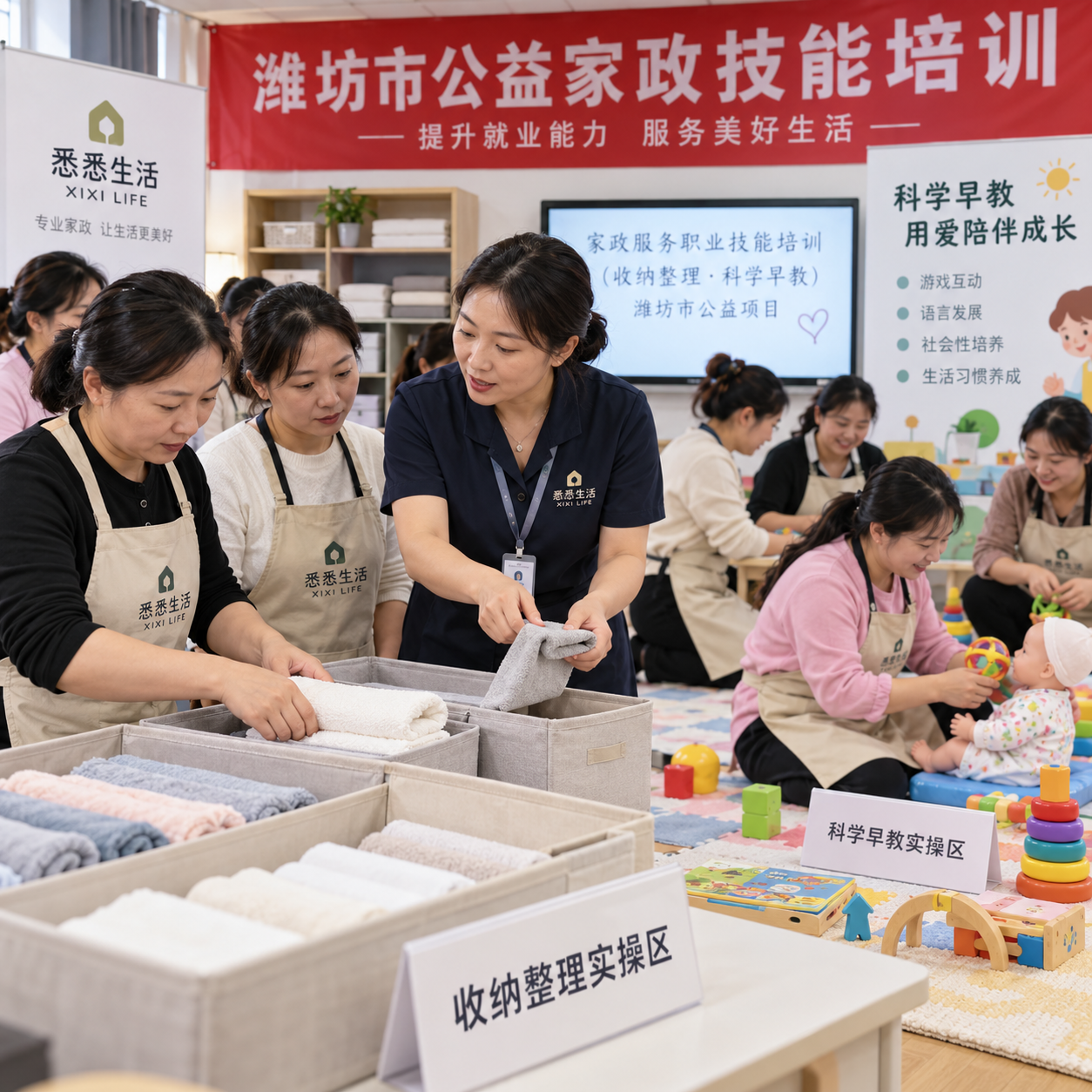 潍坊公益家政培训覆盖100余人：收纳与科学早教为何成为就业重点