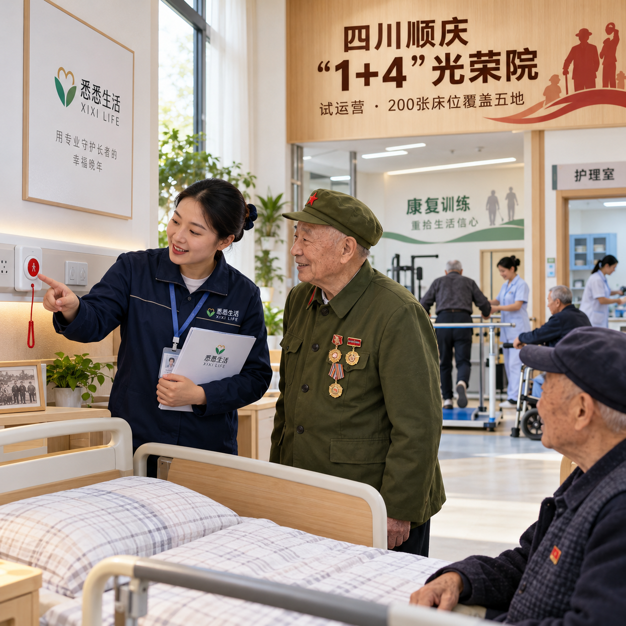 四川顺庆养老服务新项目：“1+4”光荣院试运营，200张床位覆盖五地